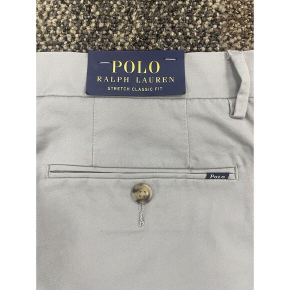 NWT Men's 36x32 Polo Ralph Lauren Stretch Classic Fit Gray Pants - Picture 7 of 7